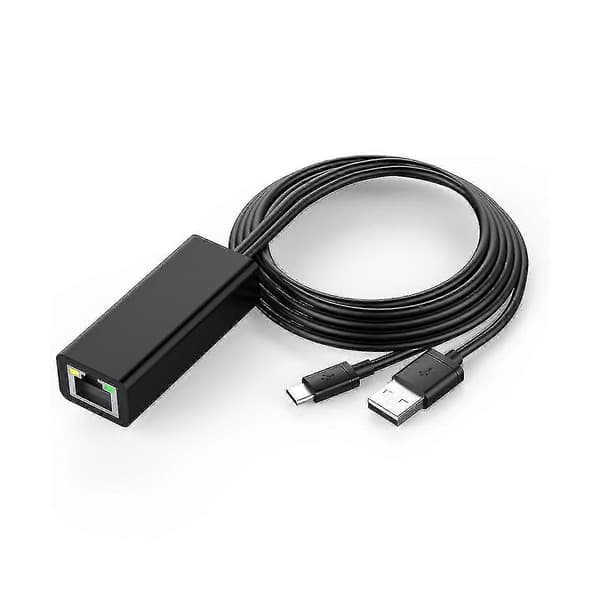 Tv Ethernet-adapter Tv 4k Stick Usb-c til Rj45 Lan-netværksadapter med Usb 2.0 Strømkabel til Strøm