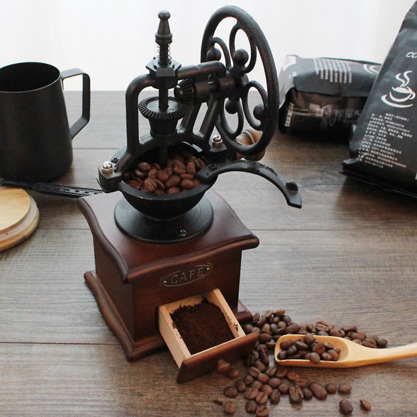 Vintage handvev kaffekvarn Manuell kaffebönkvarn Kökstillbehör för hemmet CafeM M