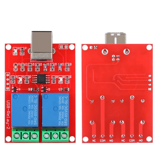 2-kanals 5V datamaskin USB Smart Switch Controller PC Relé Driver Modul Utvidelseskort