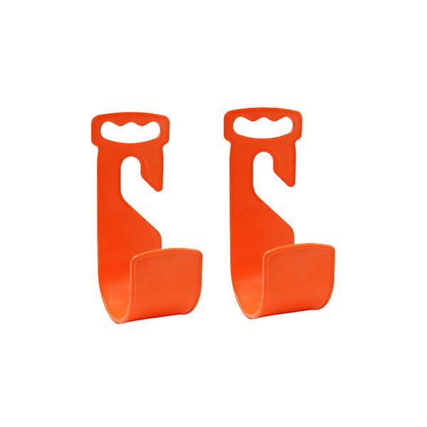 2 stk Aftagelige Plastikkroge Vandrørs Krog Slange Organizer Hængende Beslag Til Haveartikler Orange 25*11*11cm