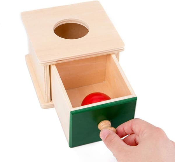 1 stk Montessori-objektboks med ballleke