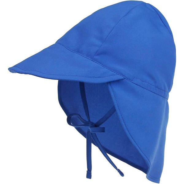 Solhatt for småbarn UPF 50+ Solhatt for smågutter Solbeskyttelse Solhatter for smågutter Sommerstrandhatt Gutt Jente Royal Blå 2 4T