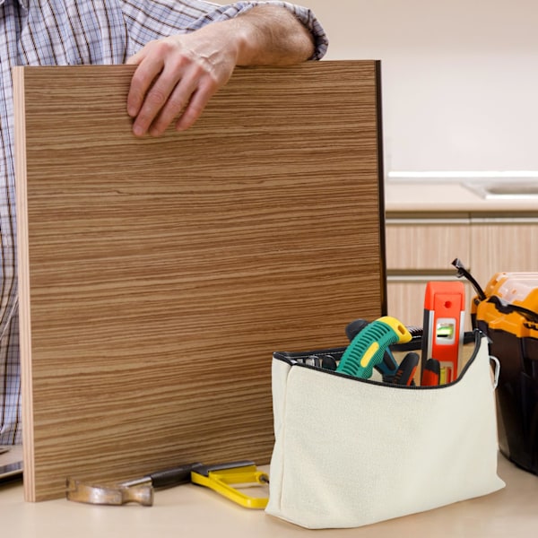 6 st Verktygsfickor Canvas Verktygsväska Fickor Multifunktionell Förvaring Organizer Verktygsfickor Verktyg Tunga Flatbottenficka
