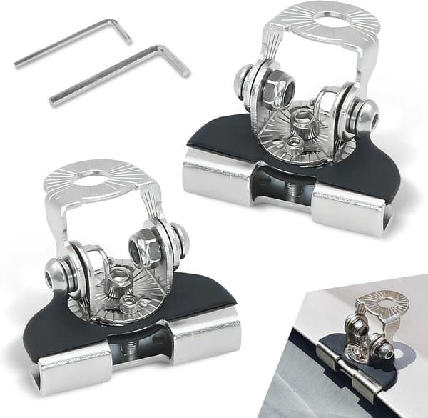 Compatible LED Light Bar Mounting Bracket Universal Adjustable Style Hood Mount Set 2 Pcs LED Work Light Mounting Clamp Holder 304