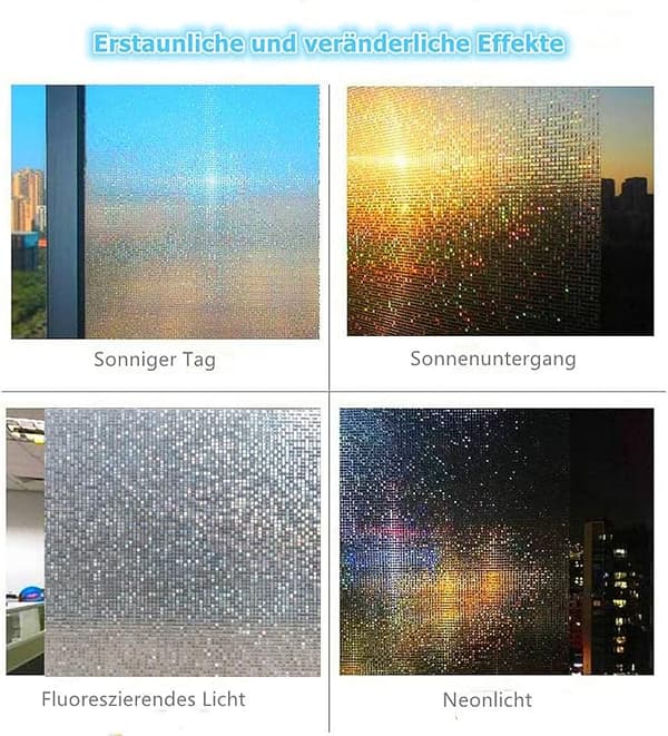 Blå drøm 3D vindusfilm (transparent - mosaikk, 45cm * 1
