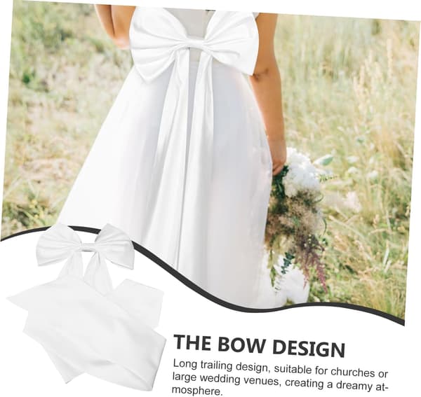 Large Satin Bow Wedding Veil Accessory for Bride Formal Dress Detachable Bridal Bow