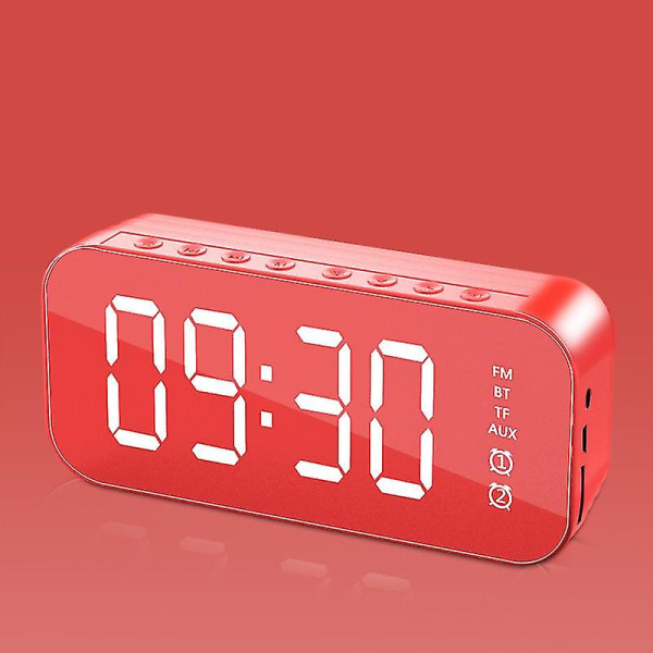 Multifunktionell LED digital väckarklocka, Azultooth-högtalare, bordsbord med lysande elektronisk musikdosa