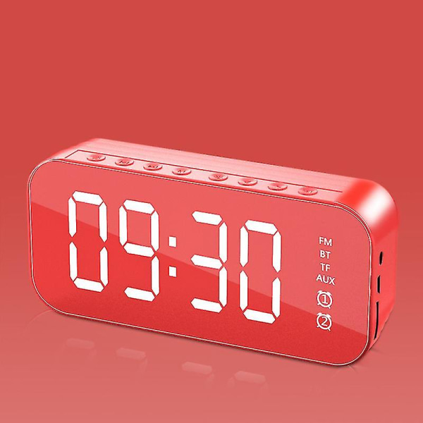 Multifunktionell LED-digital väckarklocka, Bluetooth-högtalare, Sängbord Luminous Elektronisk Musikbox
