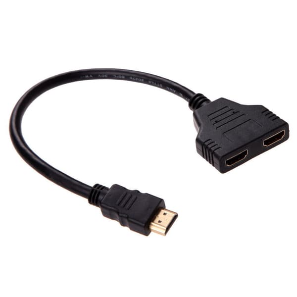 1 i 2 ud 1080P HD han til dobbelt hun splitteradapterkabel