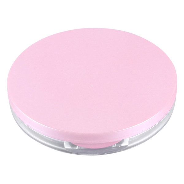 2 stk. Bærbar Løspudderboks Kosmetikboks Pudderetui Med 2 stk. Puf Pink 7,5x7,5cm