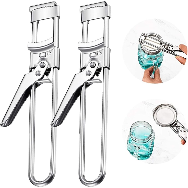 2pcs Master Opener Adjustable Jar & Bottle Opener, Adjustable Multifunctional Stainless Steel Can Opener Jar Lid Gripper, Manual Jar Opener For Senior