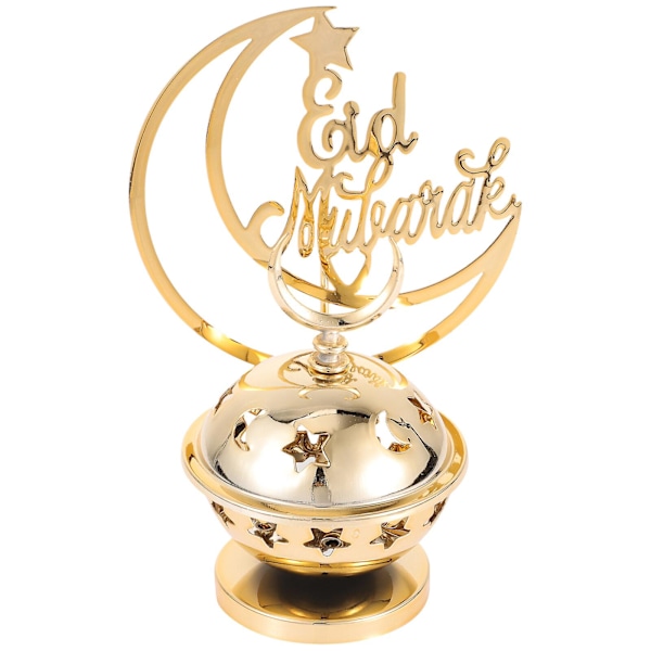 Eid Mubarak Lysestake Ramadan Metall Lysestake Dekorasjon Bryllup Røkelse Lysestake 18x12cm