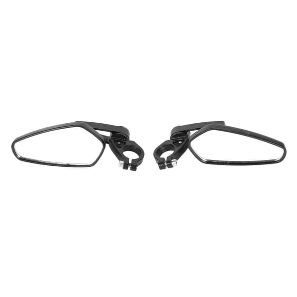 2 PCS Motorcycle Handlebar Side Mirrors High Definition Clear View Aluminum Black