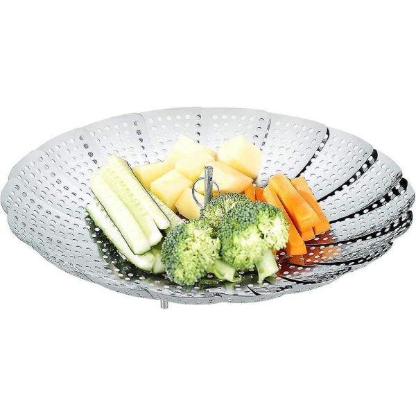 Rostfritt Stål Ångkokare Justerbar Ångkokare Insats (16cm-26cm) Ångkokare Insats För Matlagningsgrytor