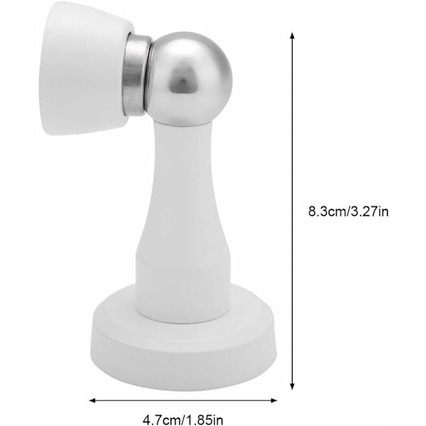 Solid magnetisk dørstopper (hvit elfenben (perforert modell)