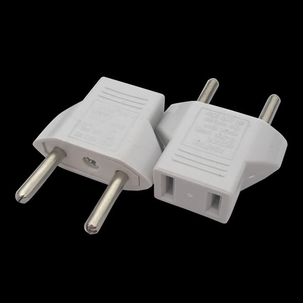 USA til EU-adapter, [6-pakning] 2-pinners CN Kina USA Amerika til 2-pinners EU Frankrike, Tyskland, Spania, Egypt og mer