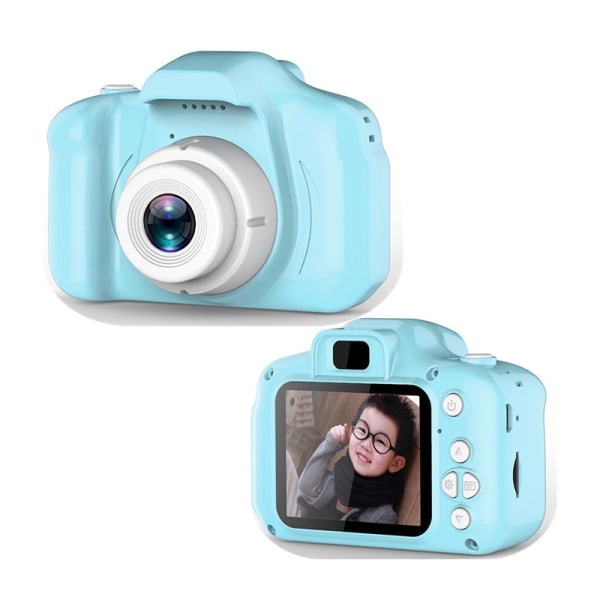 Oppgrader selfie-kamera for barn, bursdagsgaver til gutter i alderen 3–9, HD digitale videokameraer for småbarn, bærbart leketøy blå