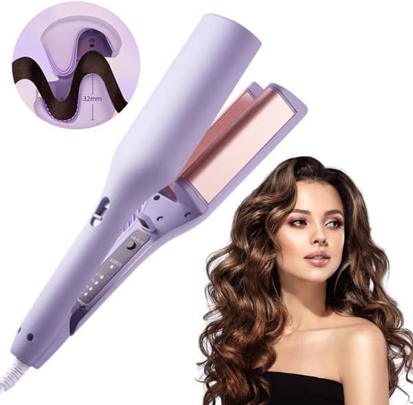 Curling Irons, 32mm Large Curling Iron, Large Wavy Wool Rollers, Rails, Wave Curling Iron, Beach Wave Curling Iron 160°C