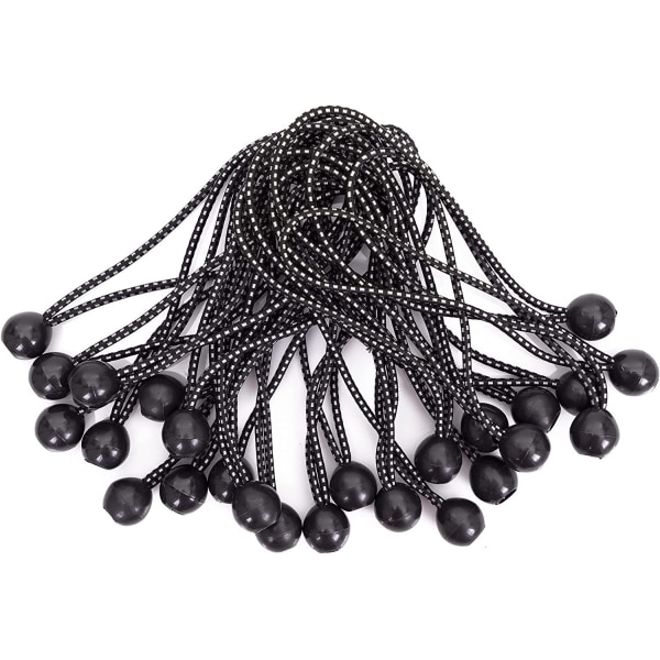 Bungee Cords with Balls 10 STS- Ball Bungee Cords Heavy Duty Elastic Cord Ball Bungee Canopy Tie Downs Tarp Bungee med