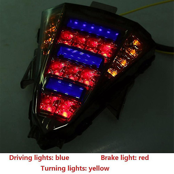 Kompatibel med Yzf-r15 Yzf R15 2013-2016 Motorcykel Led Køre Blinkende Lys Baglygte Brems Blinklys