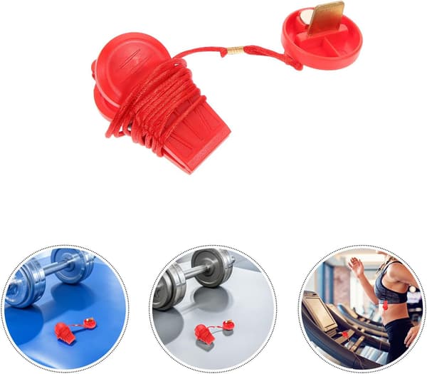 3 Pieces Red Treadmill Safety Key Emergency Stop Lock Replacement