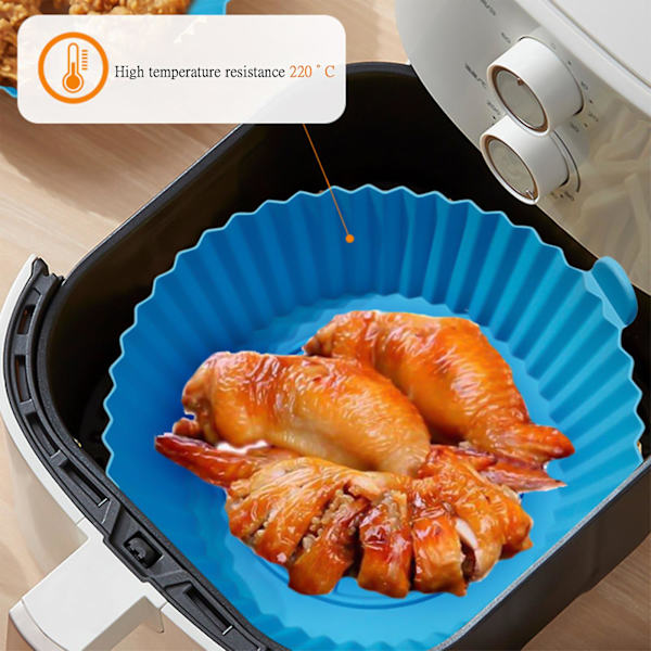 4 st Air Fryer Silikonformar, Air Fryer Tillbehör, Återanvändbara Silikonfodral, Kök