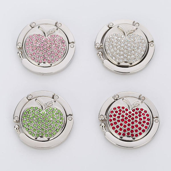 Väska Krokar Vikbara Handväska Krokar Handväska Krokhållare Med Mönster Bling Rhinestone Väska Hållare För Bord Skrivbord (1st, Silver)