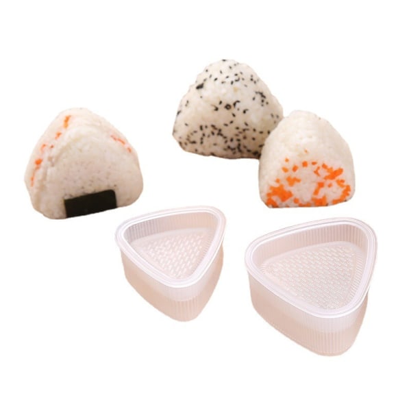 Trekantsformet Sushiform Sushiform Onigiri Risform DIY Værktøj, Hvid 5 stk - Trekantsformet Risbold Sushiform Køkkenudstyr