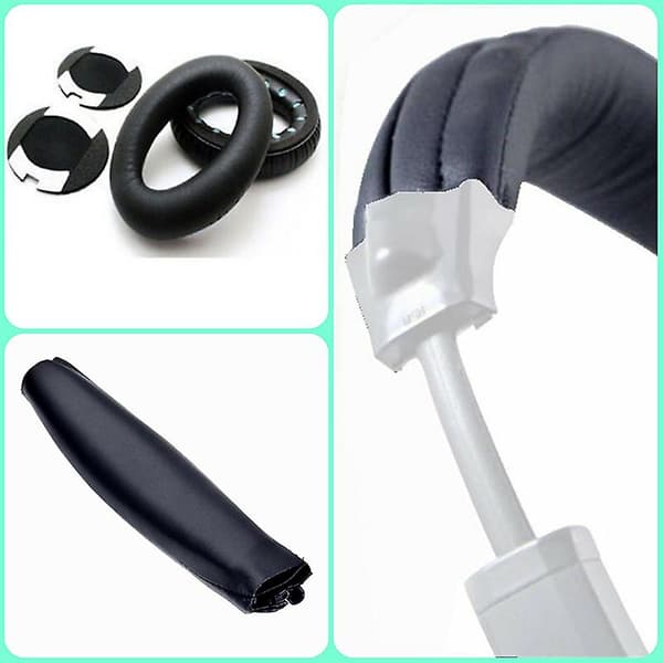 Erstatningsputer Øreputer Ørekopper Hodebånd for BOSE QuietComfort QC15 QC2 Hodetelefoner