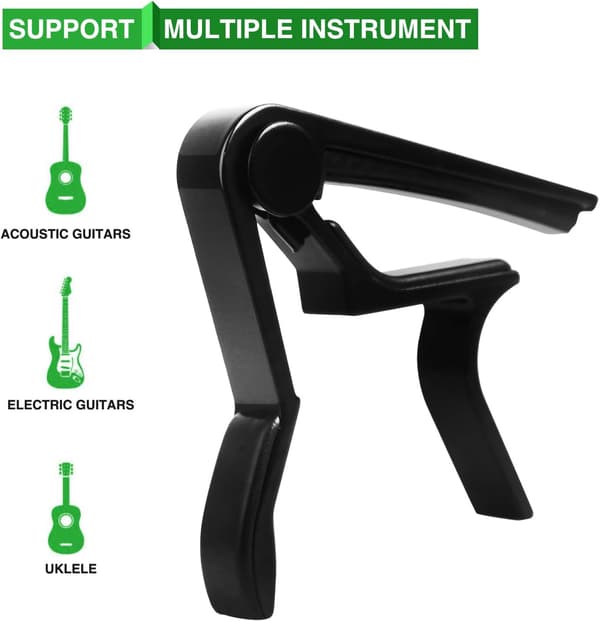 Guitar Capo Streng Akustisk & Elguitar CapoCapo til akustisk guitar (Sort)