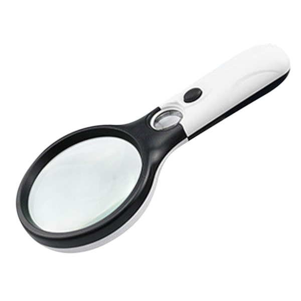 LED-lys Håndholdt Forstørrelsesglas Lupe Observationsboks Med Skala Inspektionsfrimærker C B