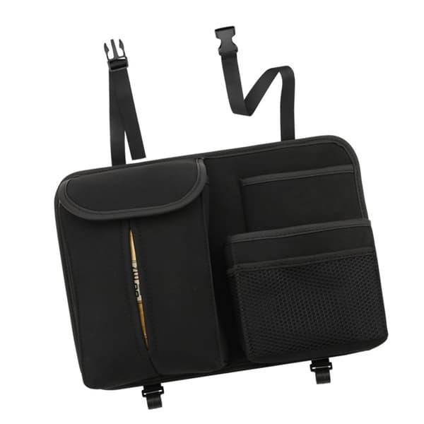 Black PU Leather Car Seat Hanging Organizer with Hook