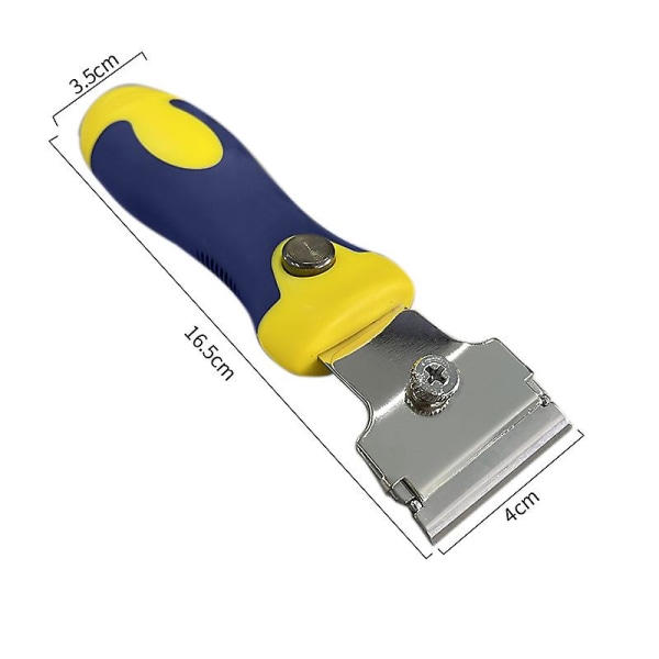 Justerbar Skrapa för att Ta Bort Kakellim med Extrablad Metall Mikrofiber Infällbar Fönster Skrapa Handverktyg (1st)