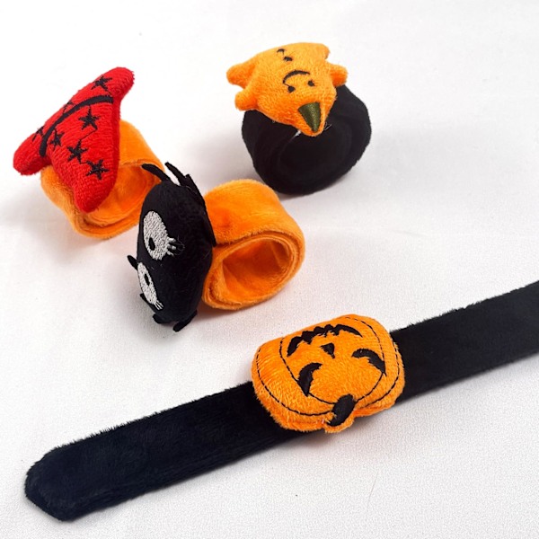 4 stk. Plusete Slap Armbånd Dyr, Søte Dyre Snap Armbånd, Morsomme Armbåndsleker for Barn