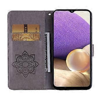 Pung Etui til Samsung Galaxy S24 FE Ugle Blomst Trykt Rhinestone Læder Etui Style E Style E