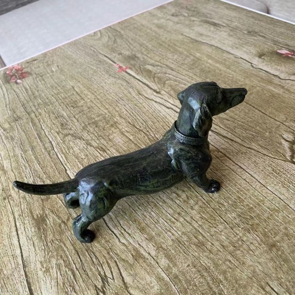 Harpiks Dachshund Ornament Dachshund Statue Hund Ornament Antik Stil Samleobjekt