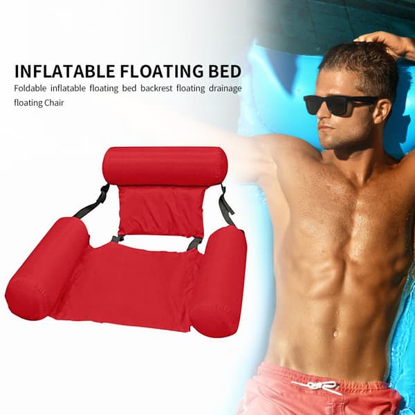 Inflatable Foldable Floating Row Chair Summer Beach Pool Water Sports Hammock