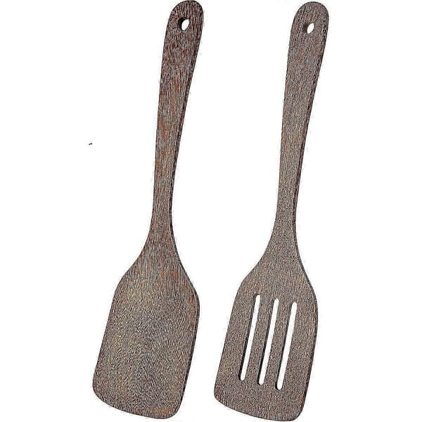 2-piece protective kitchen utensil set in elegant wood SQQ