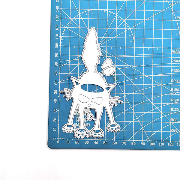 Halloween-katt Metall Skärstencil Mall DIY Scrapbooking Album Papperskort Stencil Stencil Prägling Ornament