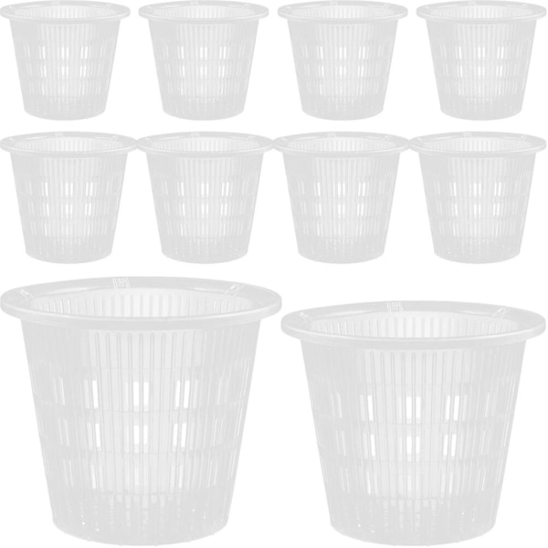 10pcs Clear Plastic Orchid Pots Breathable Orchid Planters Plant Nursery Pots For Indoor Outdoor Pla