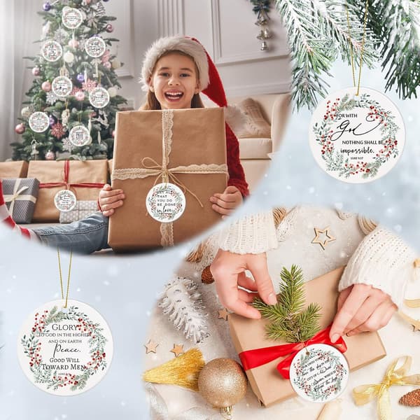 24 stk. kristne julepynt til kvinder