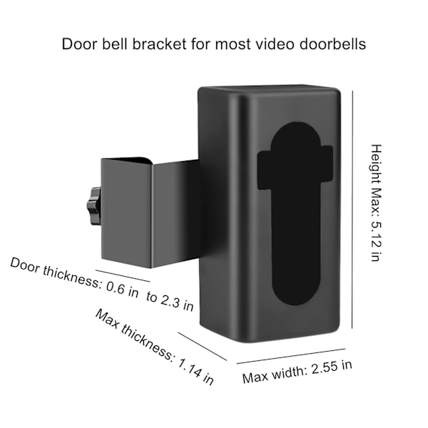 Tyverisikret Videodørklokkebeslag Kompatibel, Videodørklokkebeslag, Sikker Fast Dørklemme Metalbeslag