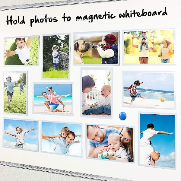 12-pack fotoram, magnetisk bildram Kylskåp 5x7tums magneter fotofodral för barn vuxen familj