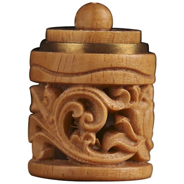 Hengende Duftkuleflaske i Tre, Treboks, Hengepynt til Bil, 2,9 x 2,9 x 2,1 cm