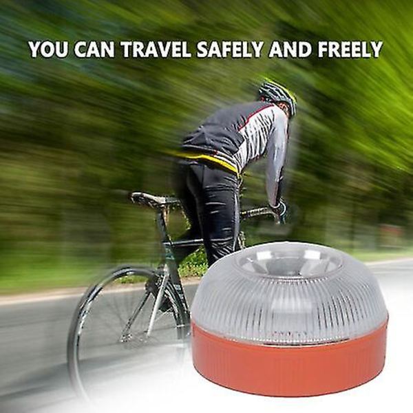 V16 LED-varningsljus för bil, nödblixt, USB-uppladdningsbar larmlampa