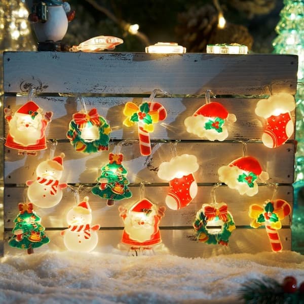 Julebelysning, 6m 40 LED varmhvite julelys hengende dekorasjoner