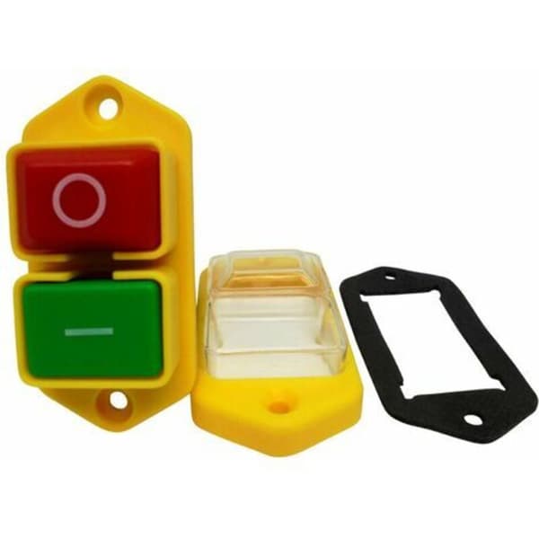 Integrert bryter - 230V spenningsfri bryter KJD17 B/YH02-A 5, vanntett panel, startknapp