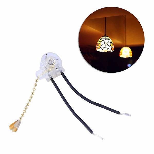 Takfläkt Lampa Ersättningsbrytare Dragkedja 3 Belysningstillbehör (slumpmässig stil) Gyllene