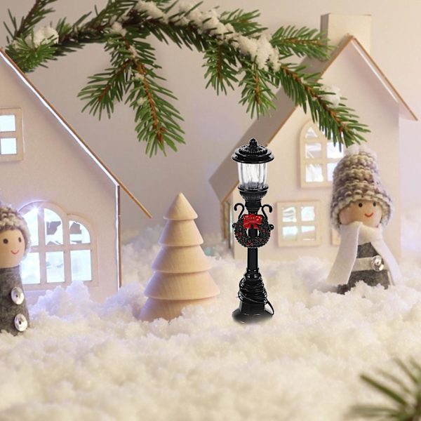 4 kpl Katulamppuja Ulkona Syntymäpäiväpuiston Skenaarioasetelma Rekvisiitta Väärennetty Katulamppu Rekvisiitta Miniatyyrikatu Black 1 11.3X2.5X2.5CM
