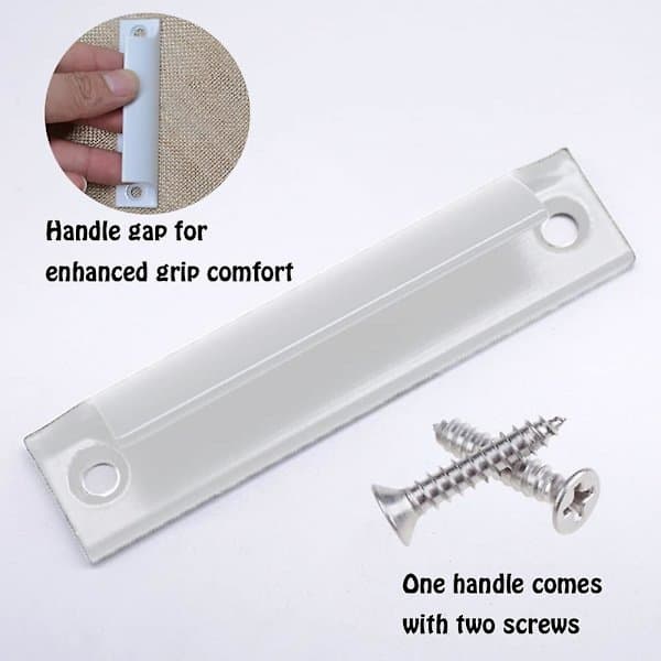 Outer door handle for balcony, outer door handle, patio door handle 4 pcs white